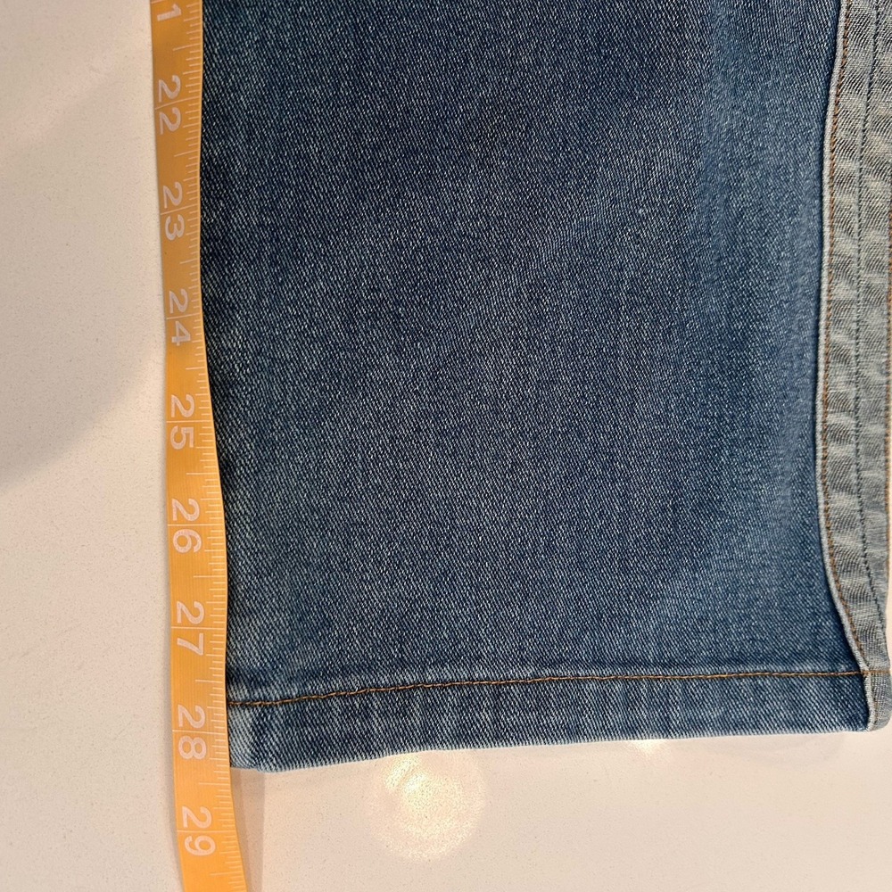 Side Seam Jean Front Patch Pocket Utility Relaxed Medium Wash 30" Edgy Cool Girl - Picture 10 of 13